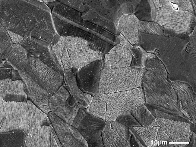 不鏽鋼的斷裂表麵的(de)掃描電子顯微照片